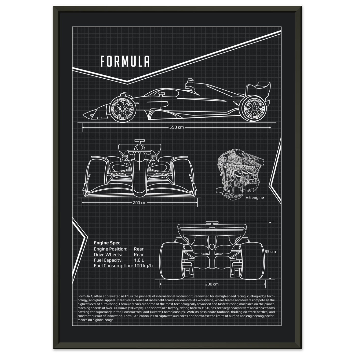 Premium Formula Poster - Premium Matte Paper Metal Framed Poster